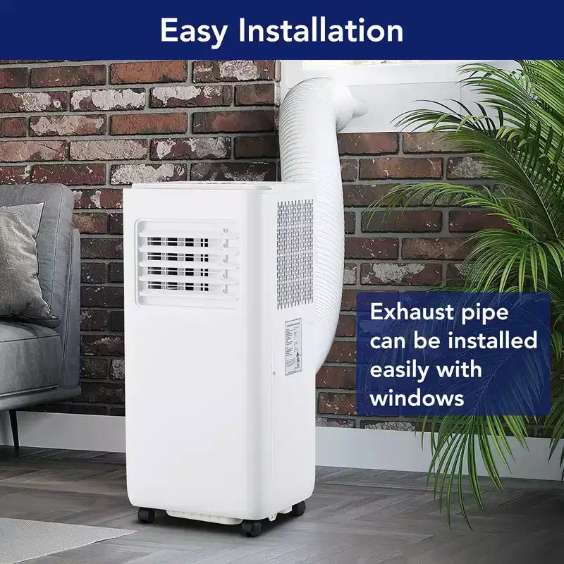 Climatiseur portable Acekool 10 000 BTU, ventilateur déshumidificateur 3-en-1, minuterie 24h, climatiseur facile à déplacer pour des pièces jusqu'à 42 m²