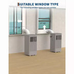 Climatiseur portable silencieux de 7 000 BTU, 3-en-1 CA/ventilateur/déshumidificateur avec télécommande, minuterie 24h et mode veille, rafraîchit les pièces jusqu'à 42 m²