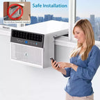 Climatiseur de fenêtre en U de 8 000 BTU Ultra silencieux Efficace sur le plan énergétique Profondeur réglable Télécommande Filtre lavable