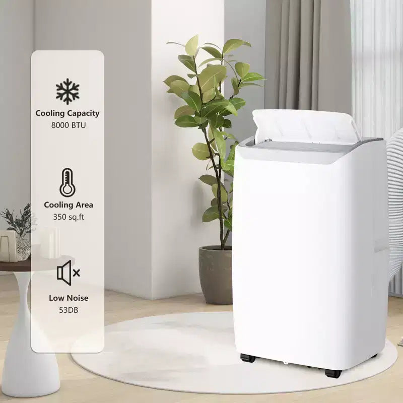 Climatiseur Portable Puissant de 12 000 BTU - Refroidissement 3-en-1 pour Pièces de 51 m² avec Déshumidificateur, Ventilateur & Mode Nuit Silencieux. Contrôle Complet avec Minuteur 24H & Télécommande