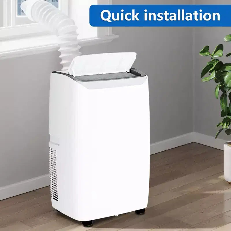 Climatiseur Portable Puissant de 12 000 BTU - Refroidissement 3-en-1 pour Pièces de 51 m² avec Déshumidificateur, Ventilateur & Mode Nuit Silencieux. Contrôle Complet avec Minuteur 24H & Télécommande