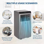 Climatiseur portable puissant 10000 BTU 3-en-1 : Refroidissement, Déshumidificateur et Ventilateur Télécommande, Minuteur 24H, Fonctionnement Silencieux, Kit Fenêtre