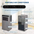 Climatiseur portable puissant 10000 BTU 3-en-1 : Refroidissement, Déshumidificateur et Ventilateur Télécommande, Minuteur 24H, Fonctionnement Silencieux, Kit Fenêtre