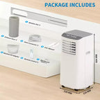 Climatiseur portable 8000 BTU - Refroidit 32 m² Climatiseur portable 3-en-1 déshumidificateur ventilateur