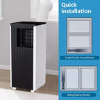 Climatiseur portable 8 000 BTU avec déshumidificateur et ventilateur intégrés – Refroidit jusqu'à 32,5 m² – Minuteur, mode veille, télécommande et kit fenêtre inclus