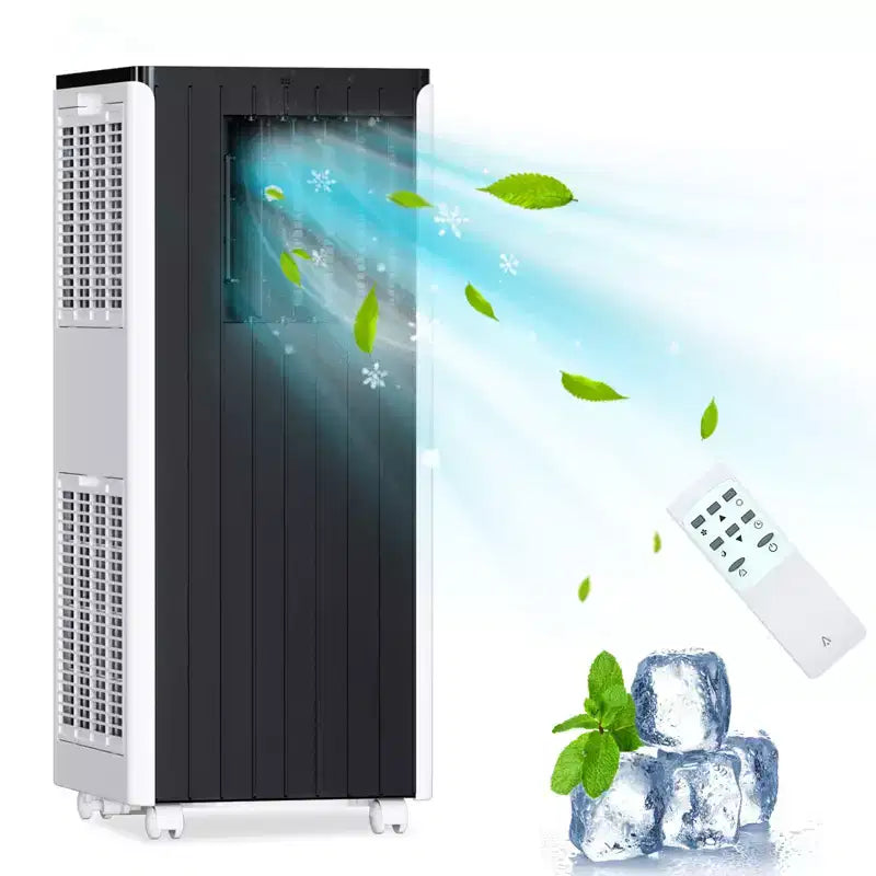 Climatiseur portable 8 000 BTU avec déshumidificateur et ventilateur intégrés – Refroidit jusqu'à 32,5 m² – Minuteur, mode veille, télécommande et kit fenêtre inclus