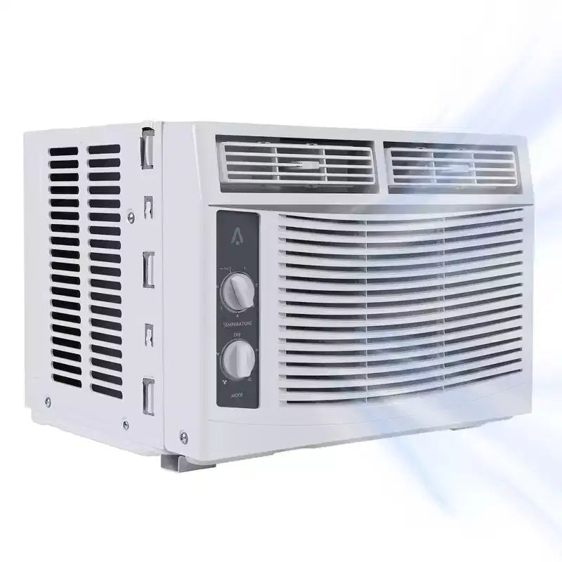 Climatiseur de fenêtre économe en énergie de 5000 BTU pour pièces jusqu'à 14 m² Fonctionnement silencieux, commandes mécaniques, installation facile