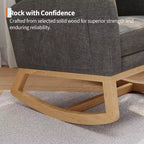 Sillón mecedora deslizante tapizado con bolsillo lateral, estructura de madera, 1 asiento, varios colores