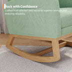 Sillón mecedora deslizante tapizado con bolsillo lateral, estructura de madera, 1 asiento, varios colores