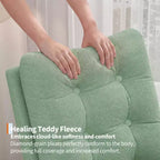Sillón mecedora deslizante tapizado con bolsillo lateral, estructura de madera, 1 asiento, varios colores