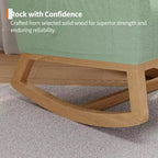 Sillón mecedora deslizante tapizado con bolsillo lateral, estructura de madera, 1 asiento, varios colores