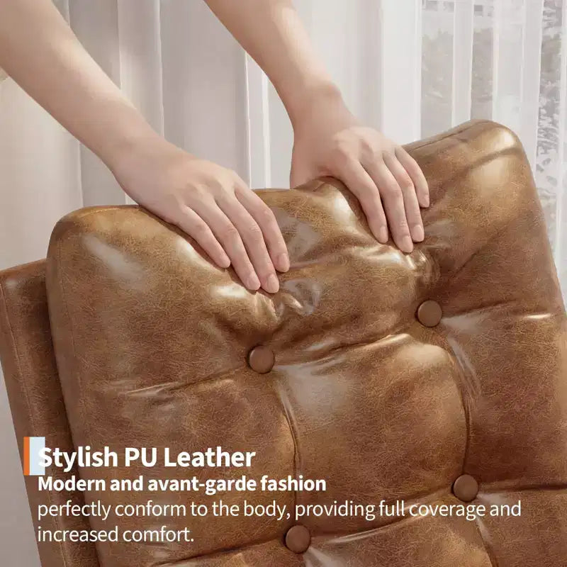 Sillón mecedora deslizante tapizado con bolsillo lateral, estructura de madera, 1 asiento, varios colores