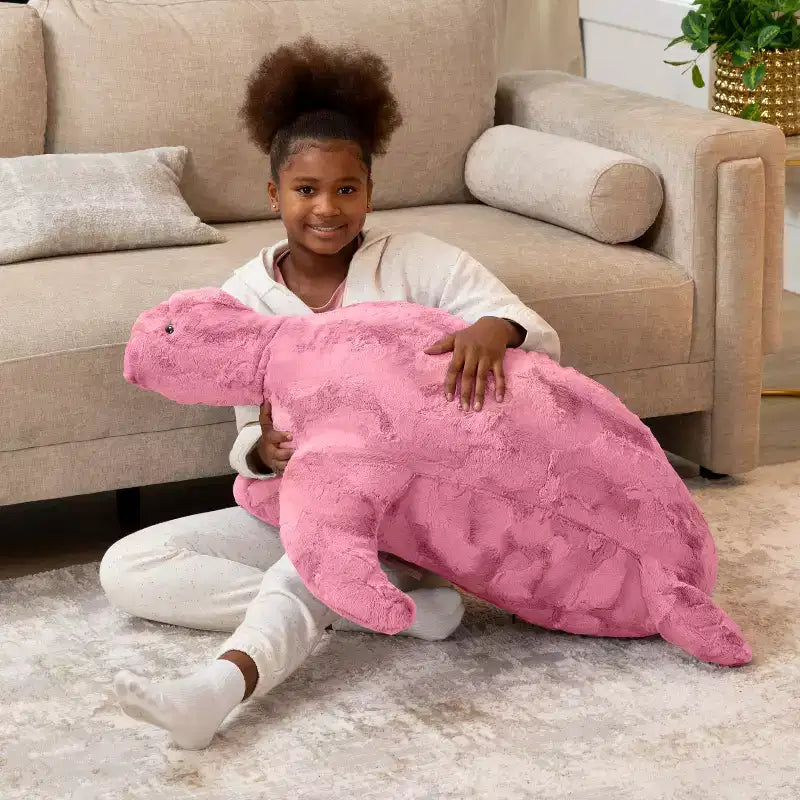 Asiento puff infantil de tortuga de piel sintética – Grande, con capacidad para 2 (varios colores)