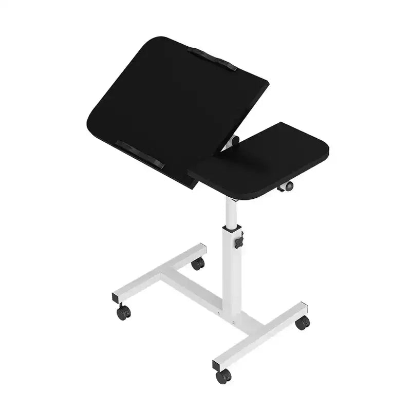Adjustable Tilt Overbed Table with Wheels  Portable Laptop Desk Rolling Bedside Cart for Home Hospital Use