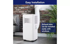 Climatiseur portable GustoWave 10 000 BTU - 3-en-1 : Refroidisseur, déshumidificateur et ventilateur - Refroidit jusqu'à 42 m², Ultra-silencieux, Économe en énergie, Télécommande