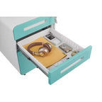 Archivador rodante de 3 cajones con cerradura – Negro/Azul/Naranja/Blanco, debajo del escritorio, 1 usuario