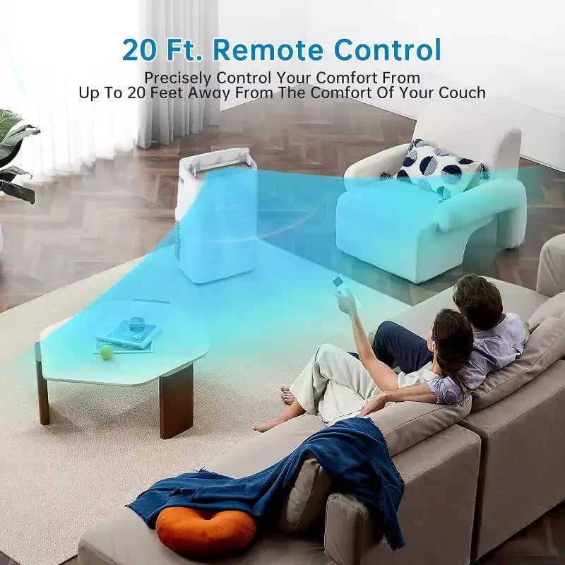 Climatiseur portable 15 000 BTU pour grandes pièces - Refroidisseur, déshumidificateur et ventilateur pour surfaces de 46 à 79 m², garantie d'un an