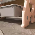Organizador de almacenamiento rosa de 2 niveles para niños con 12 cubos, para 1+ niño