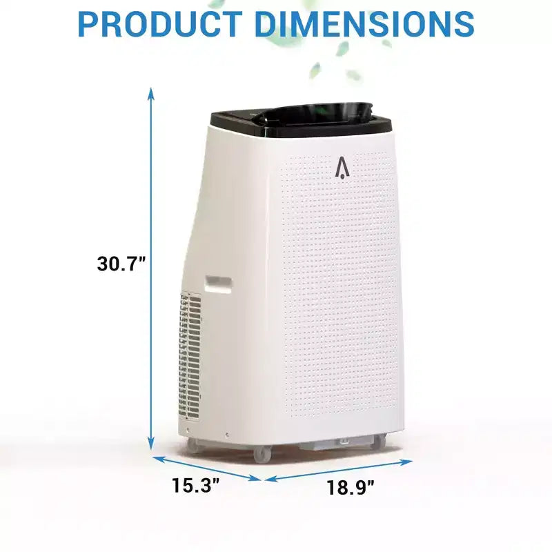 Climatiseur portable 15 000 BTU pour grandes pièces jusqu'à 850 pieds carrés, ventilateur de refroidissement 3-en-1 et déshumidificateur avec télécommande, oscillation automatique, conception sans drainage