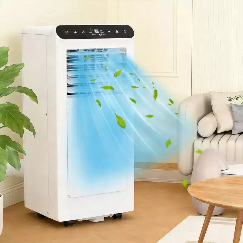 Climatiseur portable 3-en-1 GustoWave 8 000 BTU – Refroidit jusqu'à 42 m², silencieux <42 dB avec minuterie 24h et télécommande, sur pied