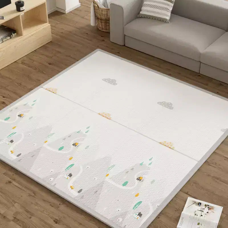 Parque plegable para bebés Nube / Montaña con alfombra – 150×180 cm, 1 niño