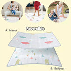 Parque plegable para bebés Nube / Montaña con alfombra – 150×180 cm, 1 niño