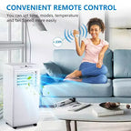 Climatiseur portable 3-en-1 GustoWave 10000 BTU pour pièces jusqu'à 42 m² (450 pi²) utilisation à la maison et au bureau