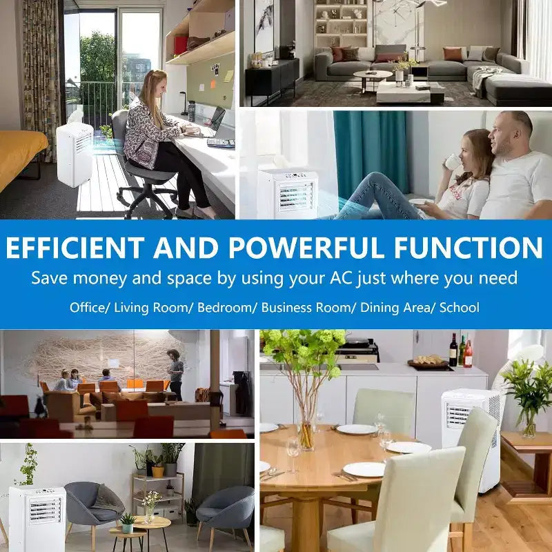 Climatiseur portable 3-en-1 GustoWave 10000 BTU pour pièces jusqu'à 42 m² (450 pi²) utilisation à la maison et au bureau