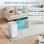 Climatiseur portable 3-en-1 GustoWave 10000 BTU refroidit jusqu'à 42 m² pour la maison, le bureau, la chambre