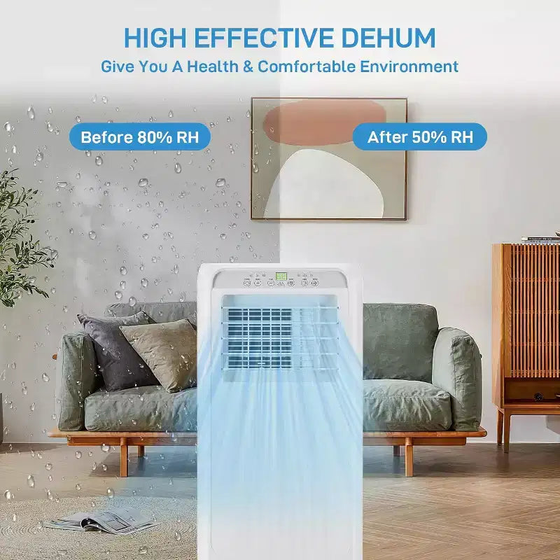 Climatiseur portable 3-en-1 GustoWave 10000 BTU refroidit jusqu'à 42 m² pour la maison, le bureau, la chambre