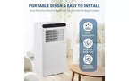 Climatiseur portable GustoWave 10000 BTU 3-en-1 Refroidissement Déshumidificateur Télécommande Silencieux Panneau noir Chambre Bureau Appartement