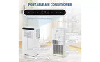 Climatiseur portable GustoWave 10000 BTU 3-en-1 Refroidissement Déshumidificateur Télécommande Silencieux Panneau noir Chambre Bureau Appartement