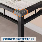 Juego de comedor rectangular retro negro/gris, 2 o 4 asientos