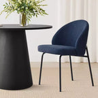 Juego de comedor redondo de pedestal de 5 piezas, sillas tapizadas, capacidad para 2 – Beige/Azul/Verde