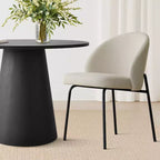 Juego de comedor redondo de pedestal de 5 piezas, sillas tapizadas, capacidad para 2 – Beige/Azul/Verde