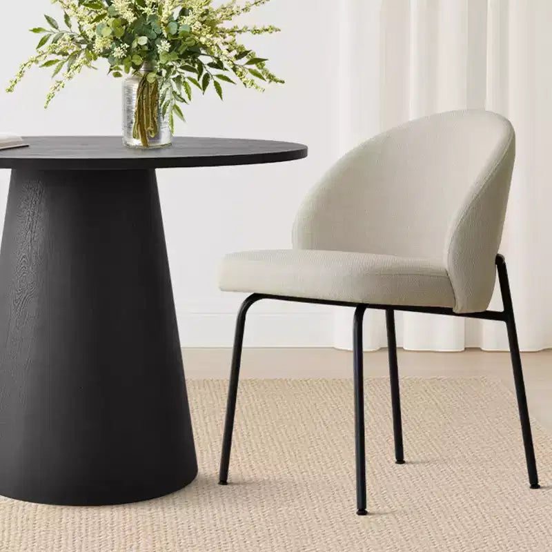 Juego de comedor redondo de pedestal de 5 piezas, sillas tapizadas, capacidad para 2 – Beige/Azul/Verde