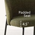 Juego de comedor redondo de pedestal de 5 piezas, sillas tapizadas, capacidad para 2 – Beige/Azul/Verde