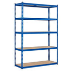 5 Tiers Garage Storage Shelves, 2500LBS Capacity Metal Shelving Unit for Garage, Industrial, Warehouse, Kitchen, Closet, 60 W x 24 D x 71 H, Blue