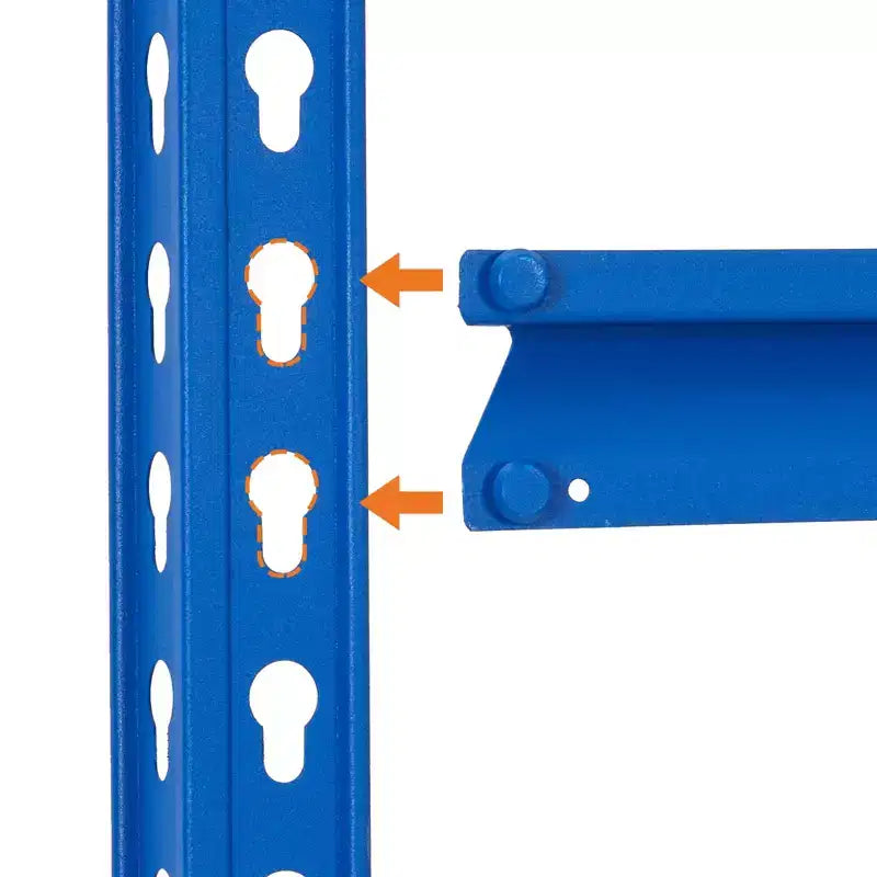 Estantería metálica azul de 5 niveles, montaje para 1-2 personas