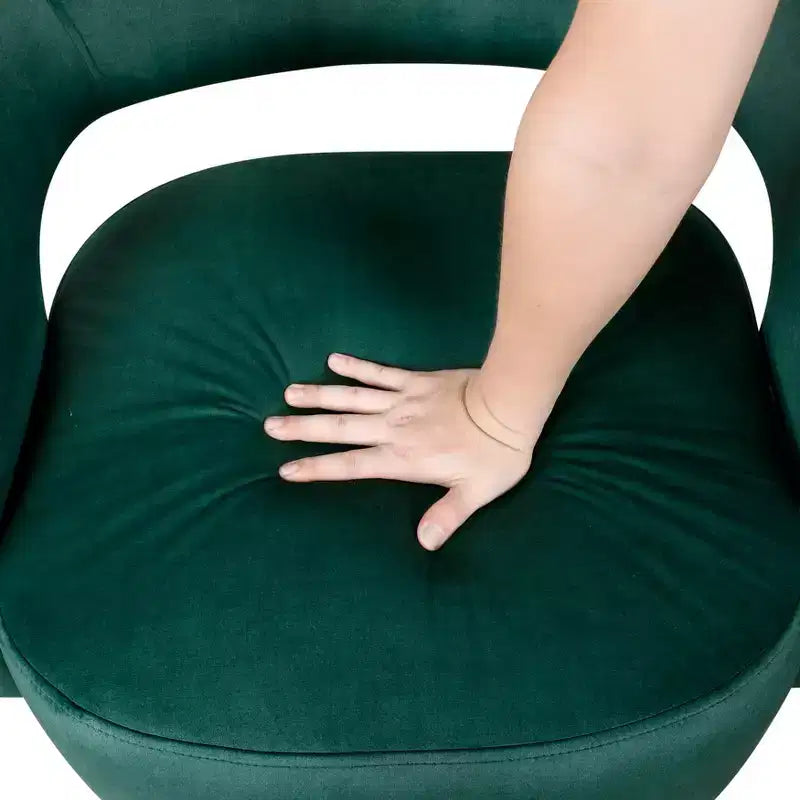 Sillón Acento Giratorio de Terciopelo, 1 Plaza
