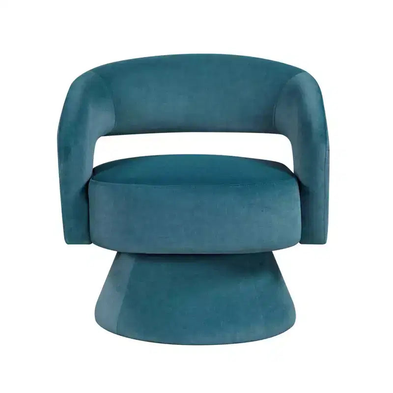 Sillón Acento Giratorio de Terciopelo, 1 Plaza