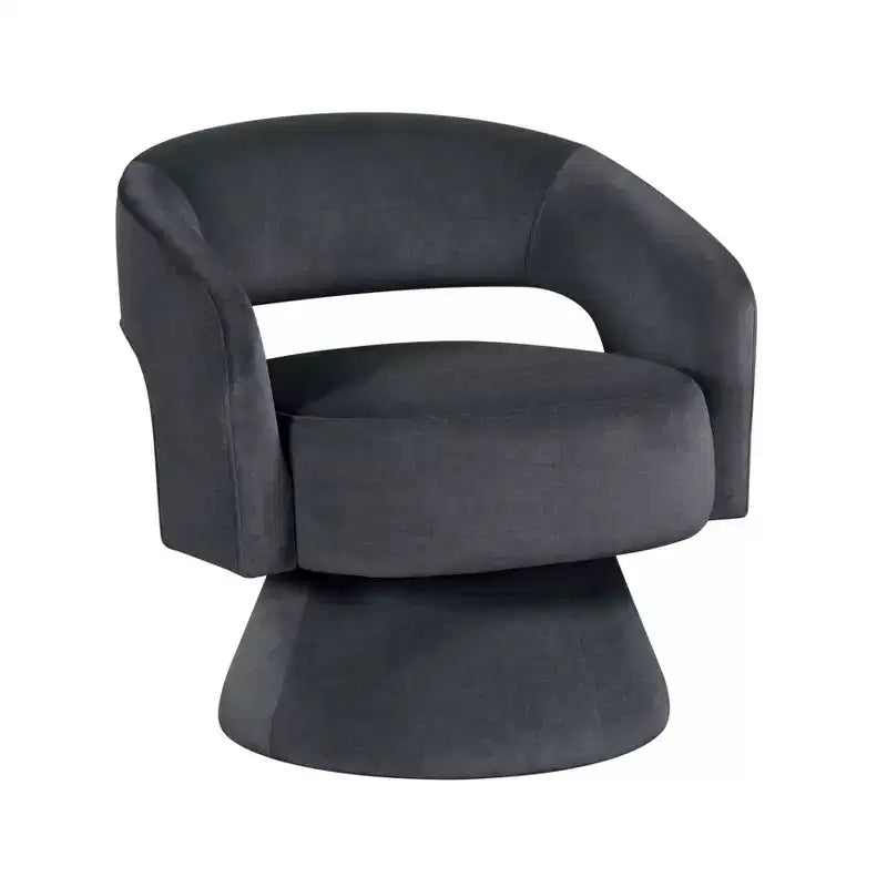 Sillón Acento Giratorio de Terciopelo, 1 Plaza