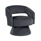 Sillón Acento Giratorio de Terciopelo, 1 Plaza