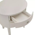 Mesa auxiliar ovalada de madera de 2 cajones (Negro/Espresso/Gris/Blanco), 1 unidad