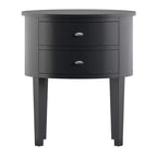 Amberly 2-Drawer Oval Wood Accent Table - iNSPIRE Q