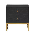 Frankie Arched Diamond Gold Metal Nightstand - iNSPIRE Q