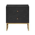 Frankie Arched Diamond Gold Metal Nightstand - iNSPIRE Q