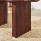 Mesa de comedor ovalada, capacidad 4 a 6 personas, color negro/marrón/natural