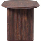 Mesa de comedor ovalada, capacidad 4 a 6 personas, color negro/marrón/natural