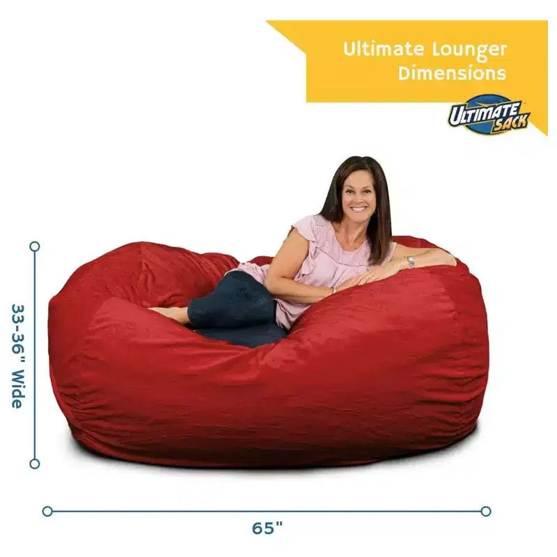 Sillón reclinable tipo puf de gamuza azul marino, 2 plazas